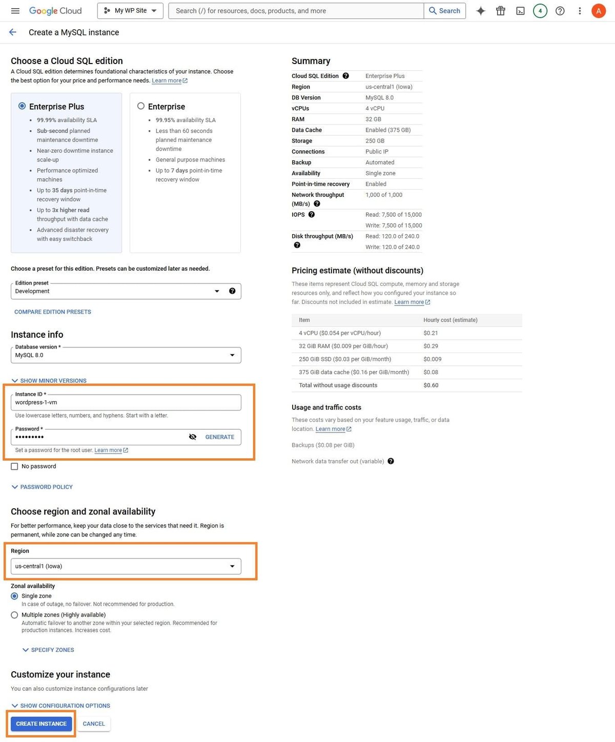 GCP Database