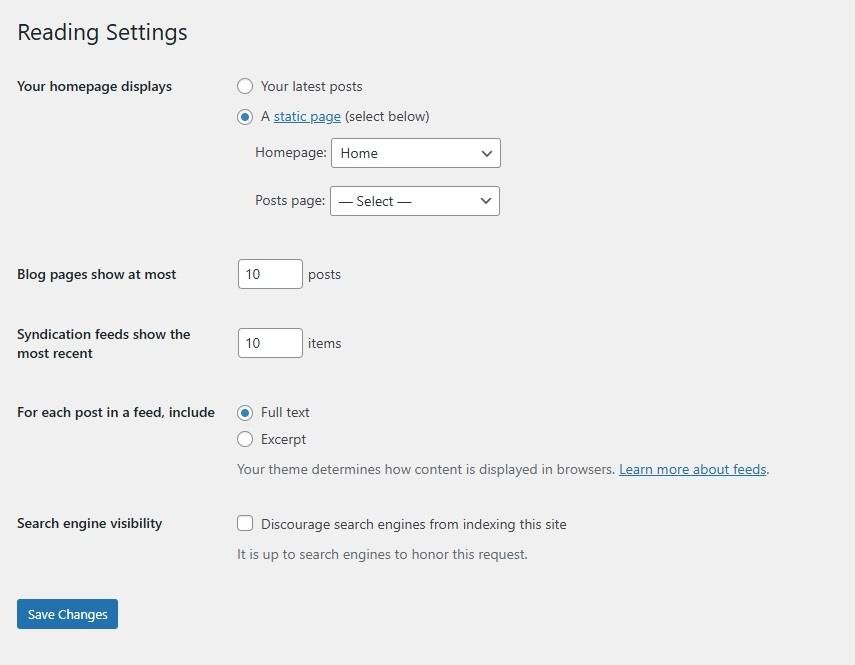 Reading Settings YourBestDesigns