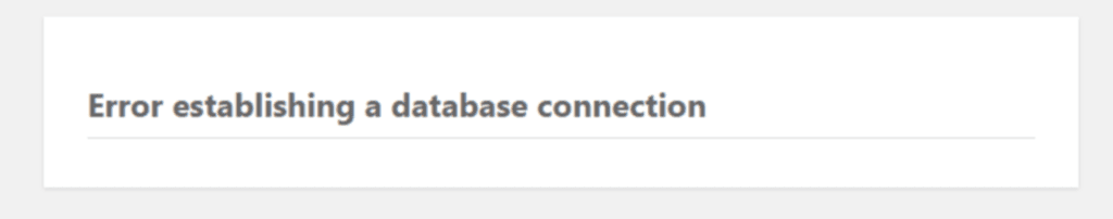  the-error-establishing-database-connection-message